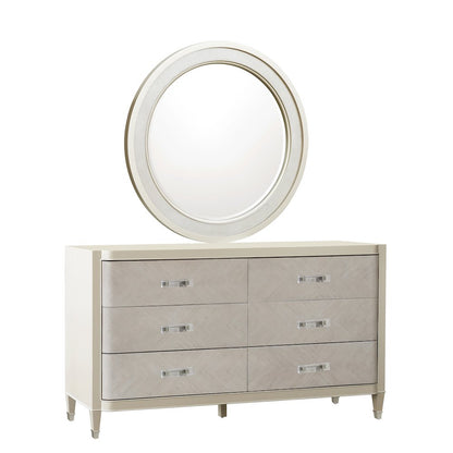 Zoey Round Beveled Mirror