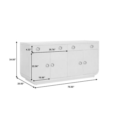 Brighton 4-Door Buffet with Storage Drawers