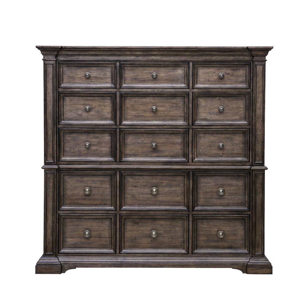 Woodbury 15-Drawer Master Chest in Cowboy Boots Brown