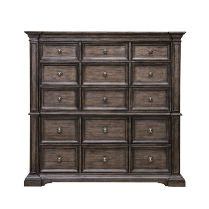 Woodbury 15-Drawer Master Chest in Cowboy Boots Brown