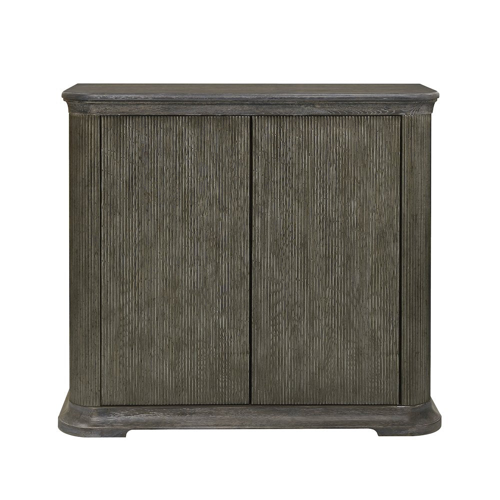 Reeded 2 Door Accent Chest with Shelves