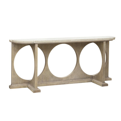 Modern Entryway Console Table with Concrete Top