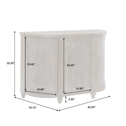 Curved 3 Door Hallway Accent Chest