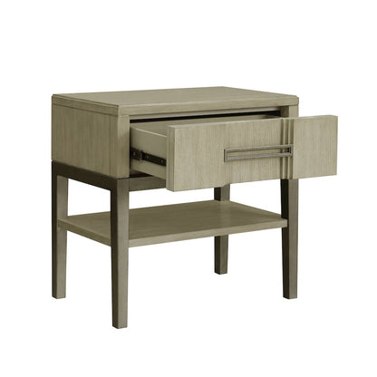Kendall Metal Base Nightstand with Storage