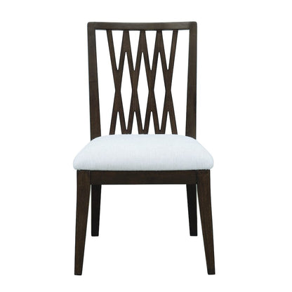 Asher Park Wood Back Side Chair, Piano Brown Finish