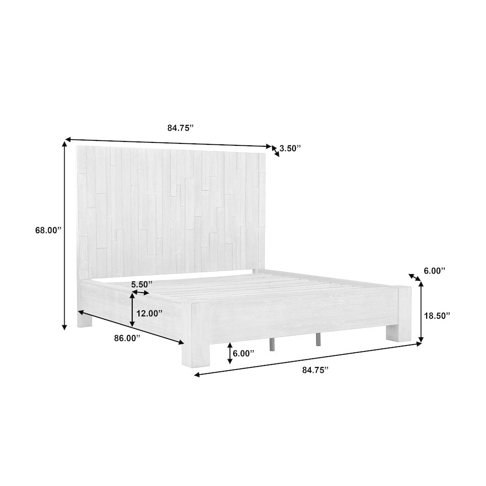 Millwork California King Panel Bed