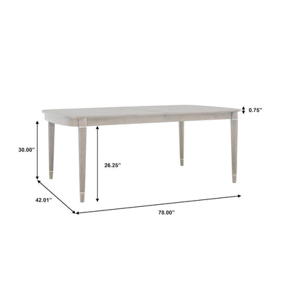 Asher Park Leg Dining Table, Piano Brown Finish