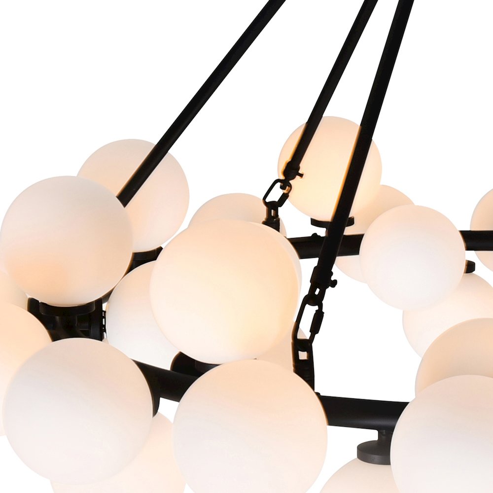 Arya 70 Light Chandelier With Black Finish