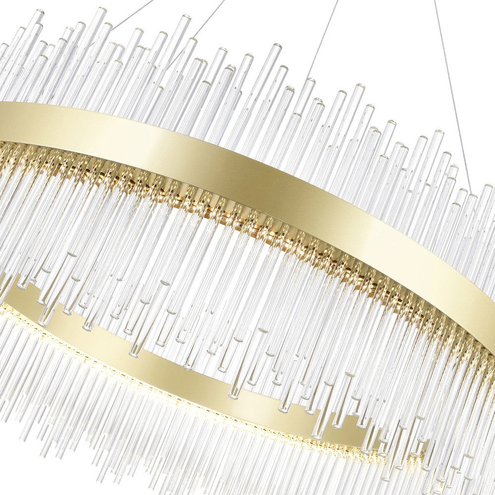 Genevieve LED Chandelier With Medallion Gold Finish