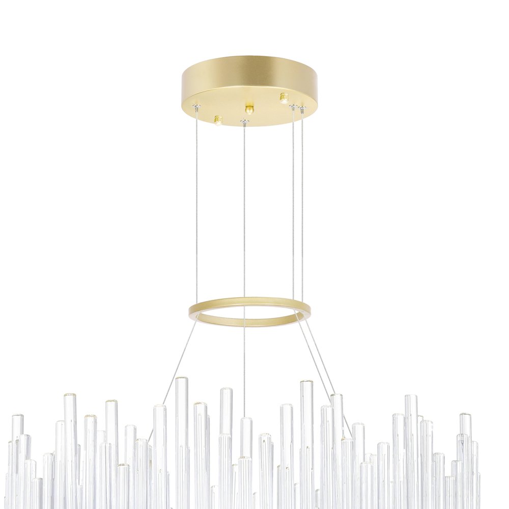 Genevieve LED Chandelier With Medallion Gold Finish