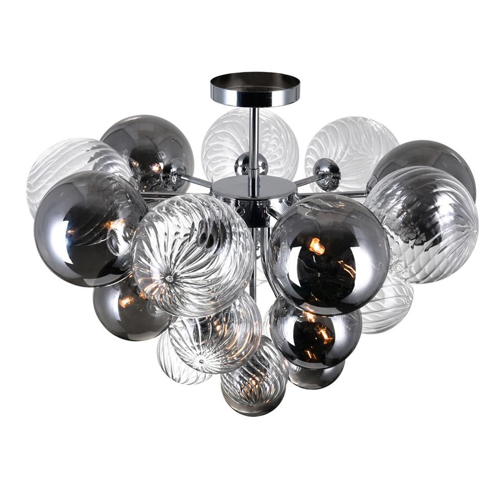 Pallocino 10 Light Flush Mount With Chrome Finish