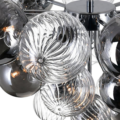 Pallocino 10 Light Flush Mount With Chrome Finish