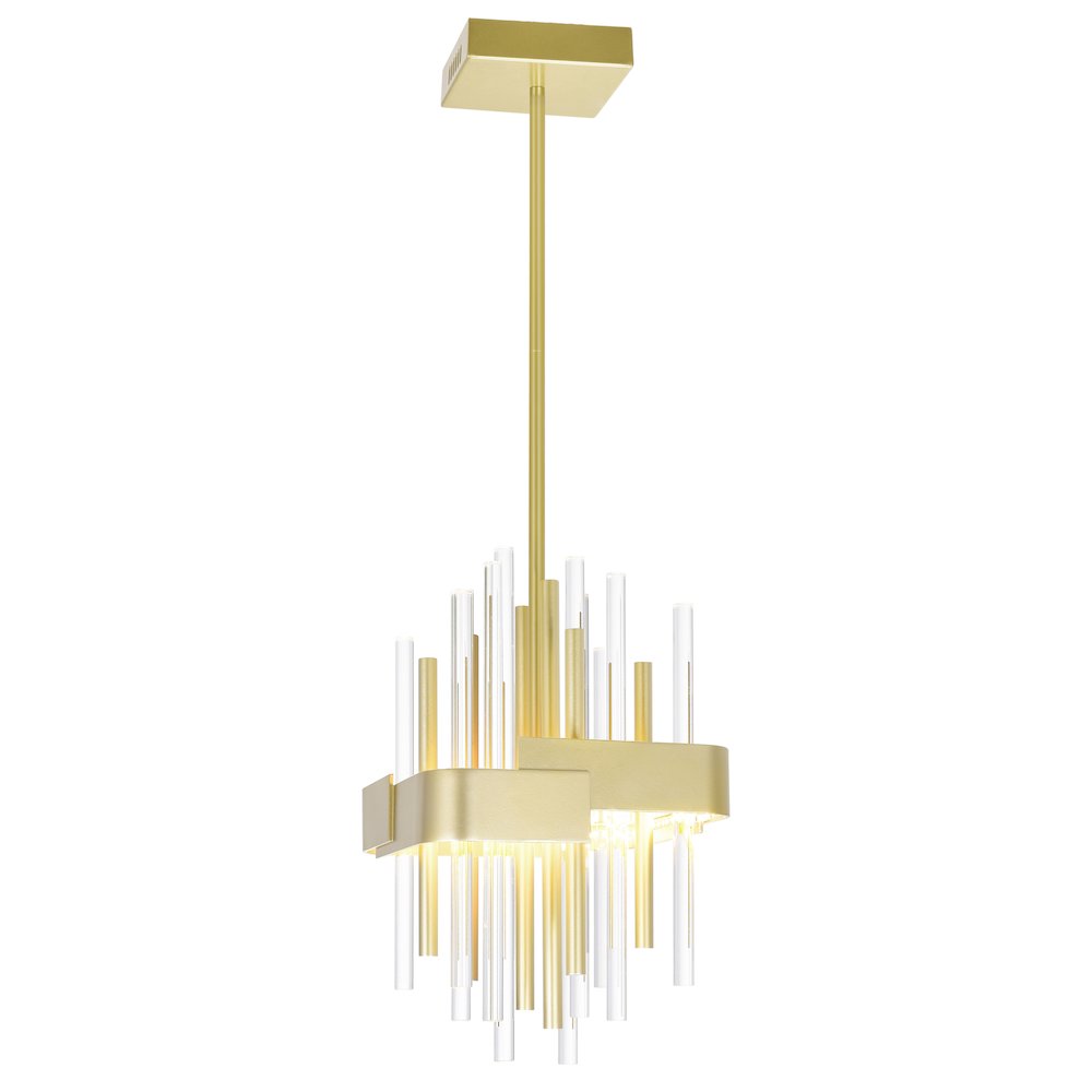 Millipede 8 in LED Satin Gold Mini Pendant