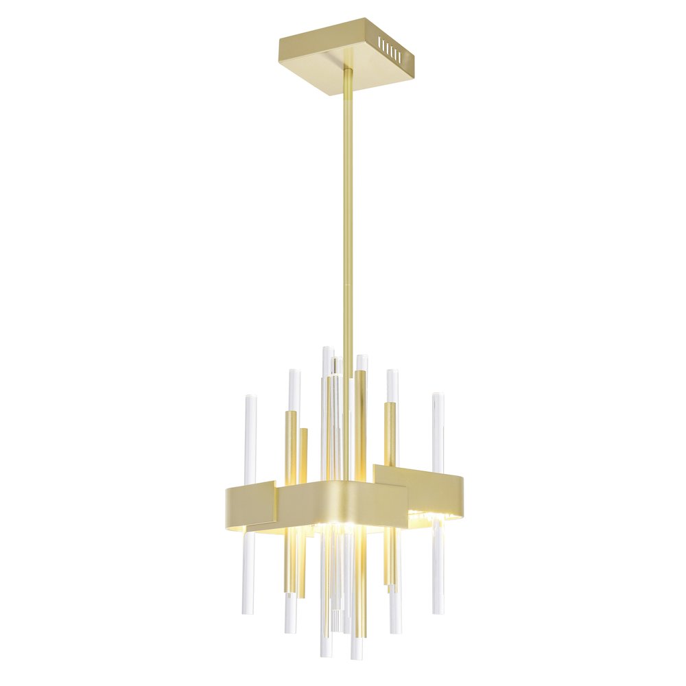 Millipede 8 in LED Satin Gold Mini Pendant
