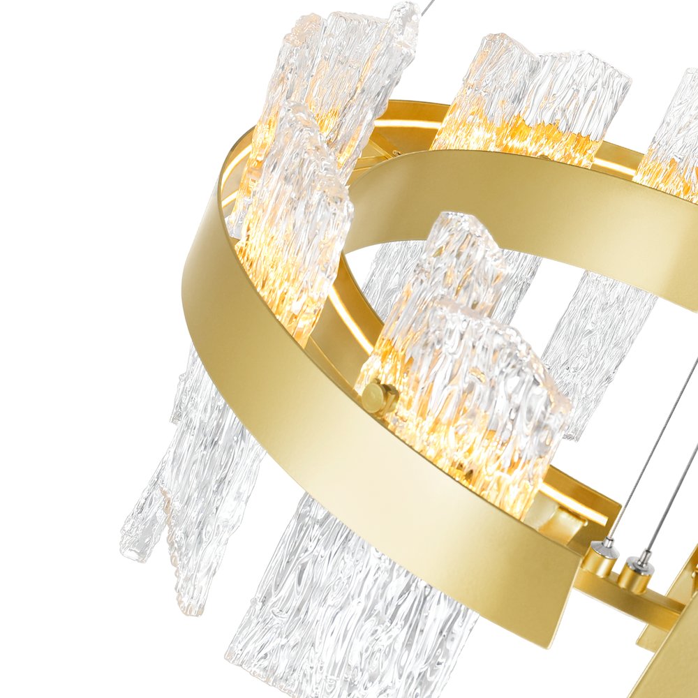 Guadiana 32 in LED Satin Gold Chandelier