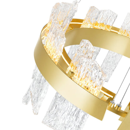 Guadiana 32 in LED Satin Gold Chandelier