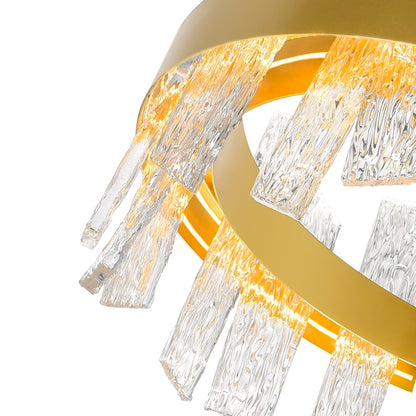Guadiana 32 in LED Satin Gold Chandelier