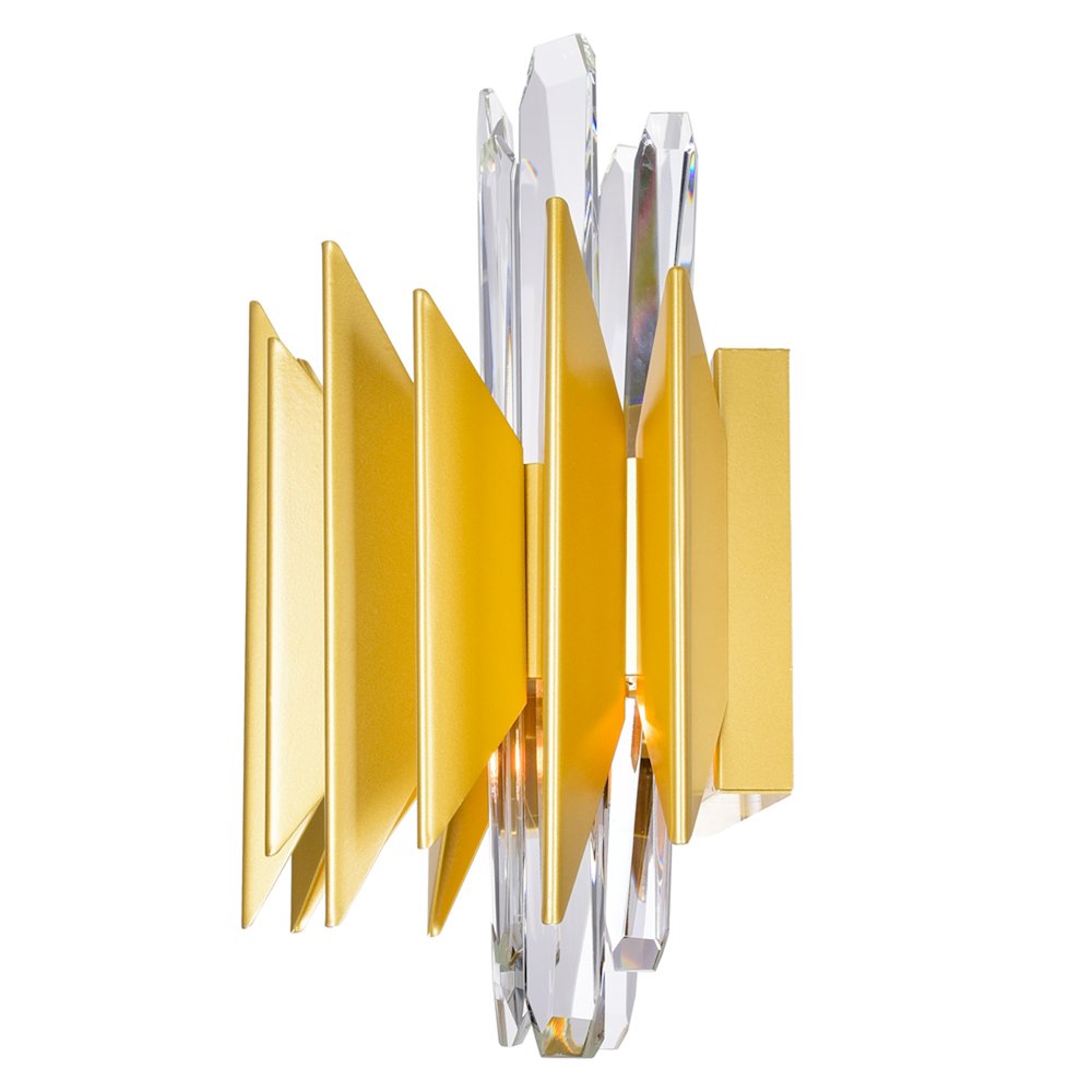 Cityscape 5 Light Wall Sconce With Satin Gold Finish