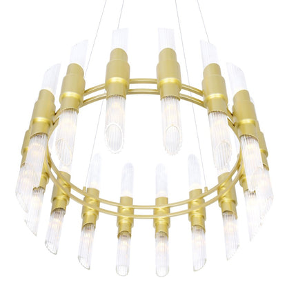 Croissant 32 Light Chandelier With Satin Gold Finish