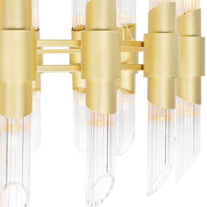 Croissant 32 Light Chandelier With Satin Gold Finish