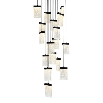 Lava Integrated LED Black Chandelier