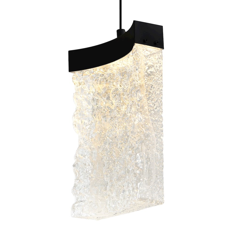 Lava Integrated LED Black Chandelier