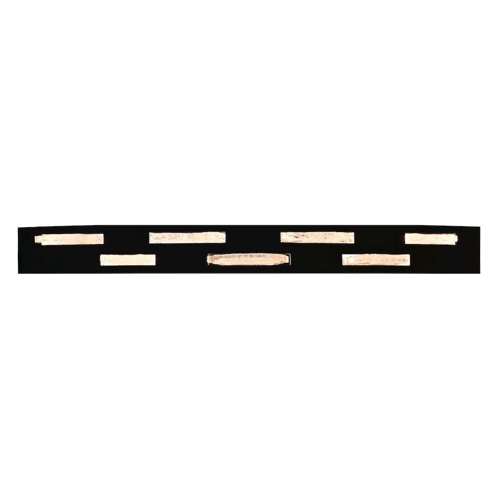 Arcus Integrated LED 70in Black Chandelier with Handcrafted Glass