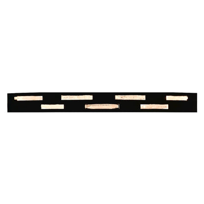 Arcus Integrated LED 70in Black Chandelier with Handcrafted Glass