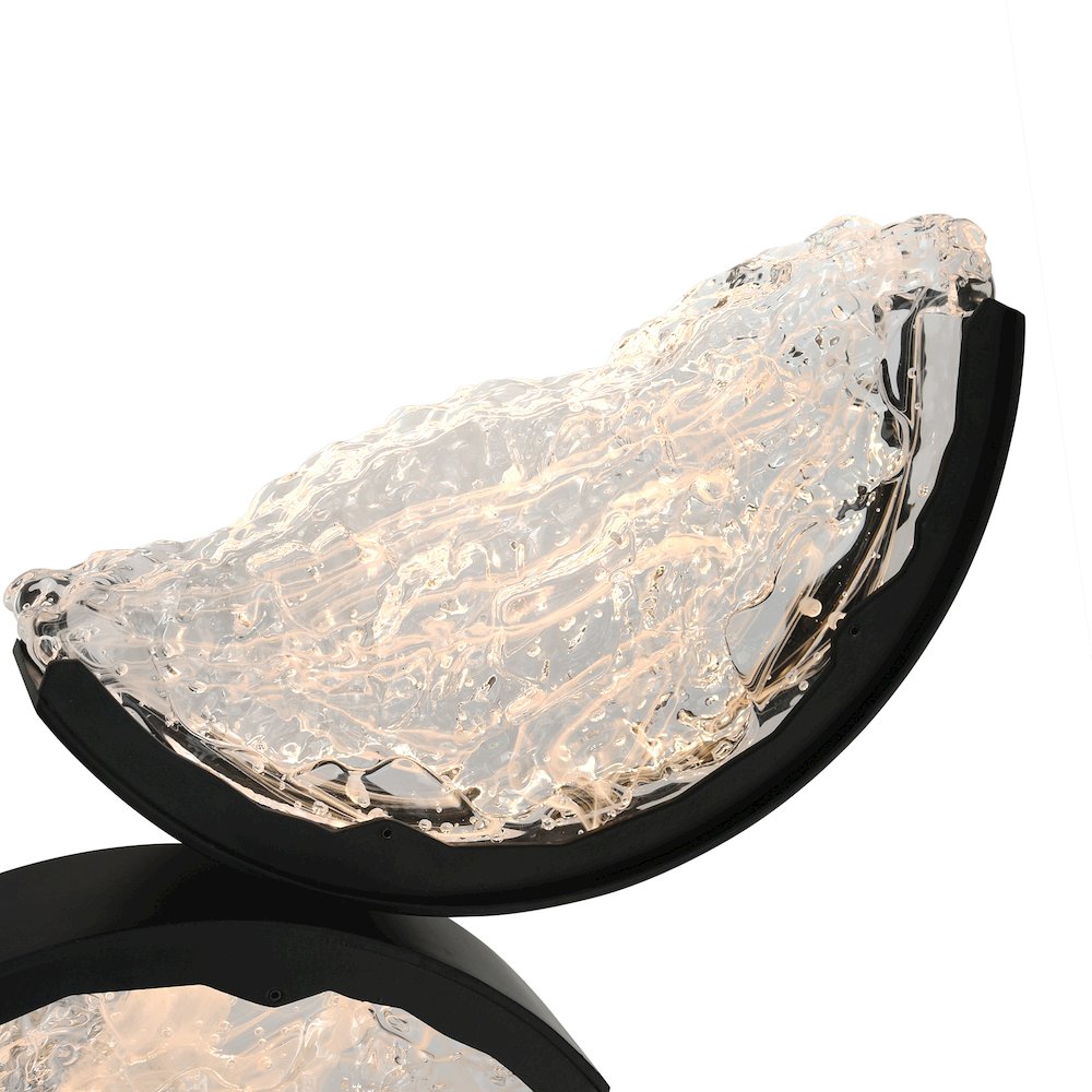 Moon Integrated LED Black Wall Light