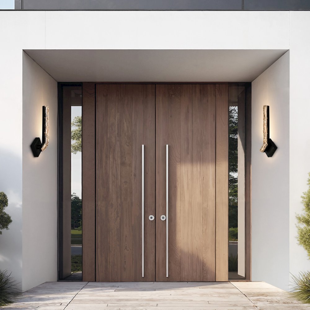 Contour Integrated LED 19in Sand Black Indoor-Outdoor Wall Light