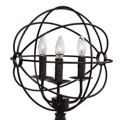 Arza 3 Light Table Lamp With Brown Finish