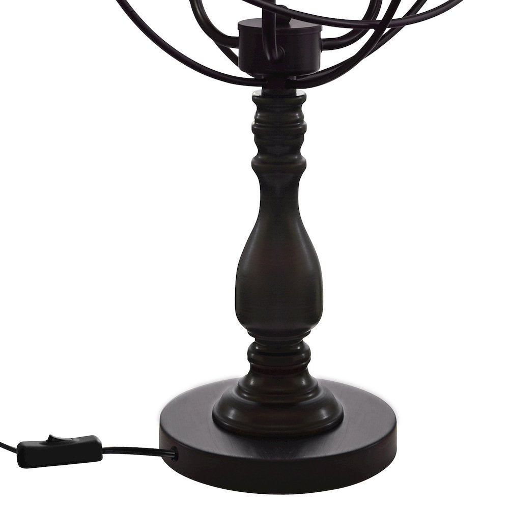 Arza 3 Light Table Lamp With Brown Finish