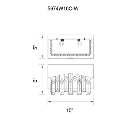 Havely 2 Light Wall Sconce With Chrome Finish