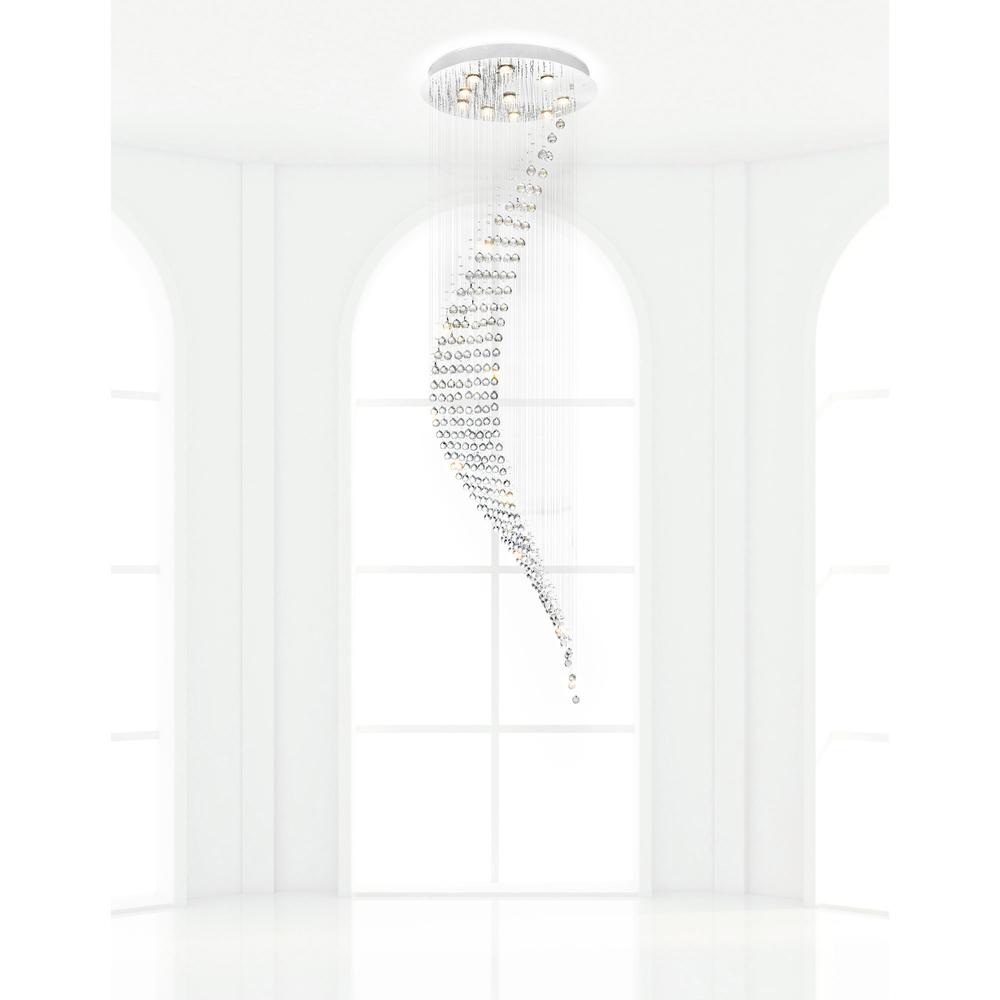 Ribbon 10 Light Flush Mount With Chrome Finish