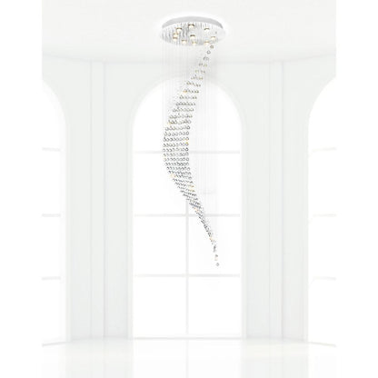 Ribbon 10 Light Flush Mount With Chrome Finish