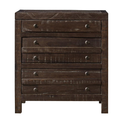 Townsend Three Drawer Solid Wood Nightstand in Java