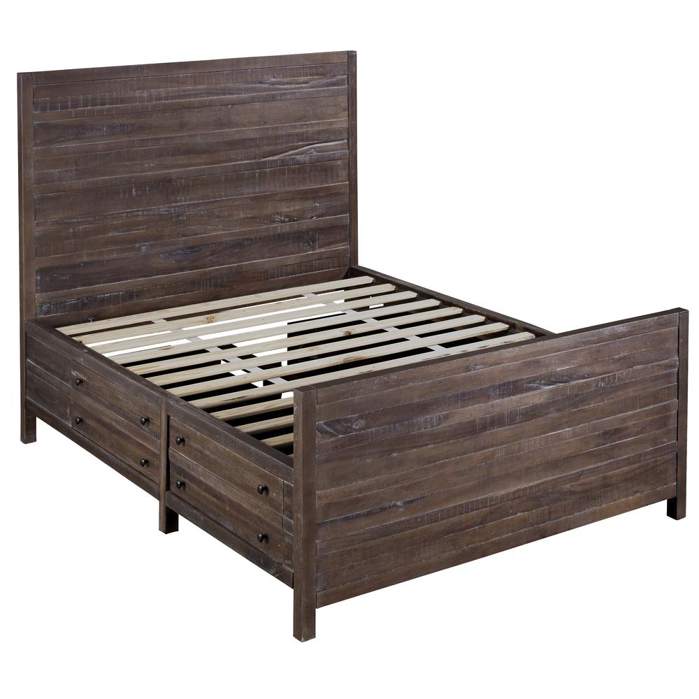 Townsend Solid Wood Storage Bed in Java