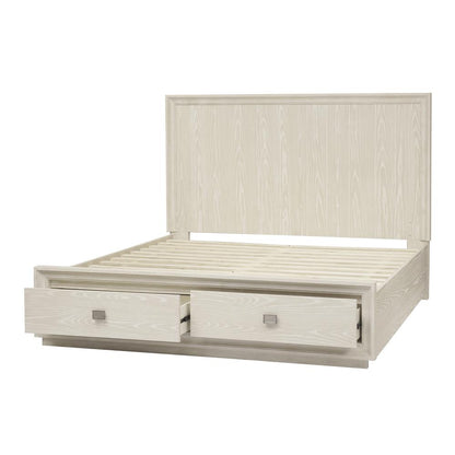 Maxime Two Drawer Footboard Storage Platform Bed In Ash