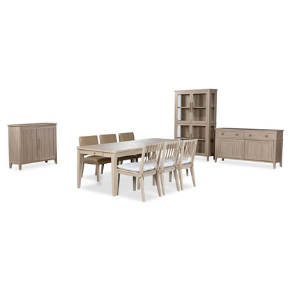 Camden Wood Dining Chair with Detachable Cushion in Chai and Oat, set of 2