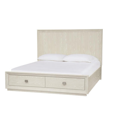 Maxime Two Drawer Footboard Storage Platform Bed In Ash