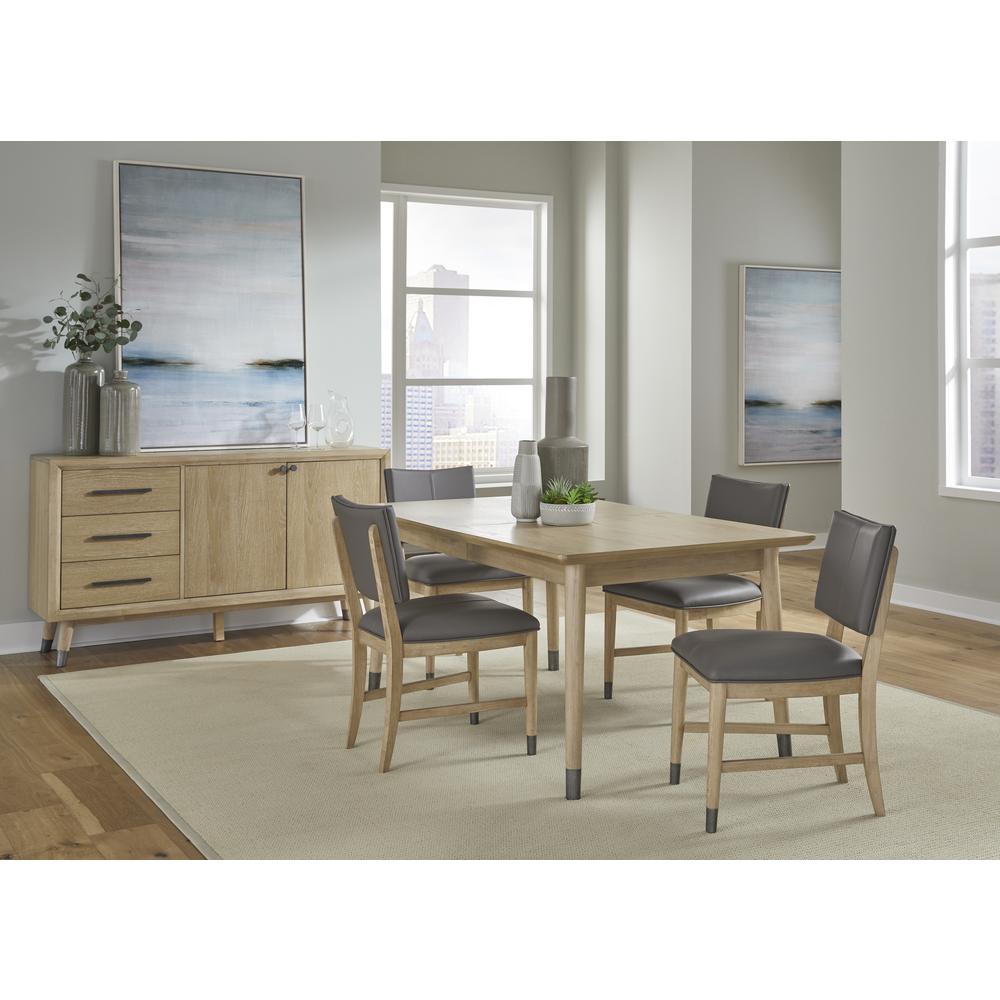 Franklin Three Drawer Two Door White Oak Sideboard in Au Natural