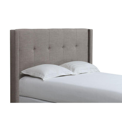 Madeleine Wingback Upholstered Headboard in Dolphin Linen