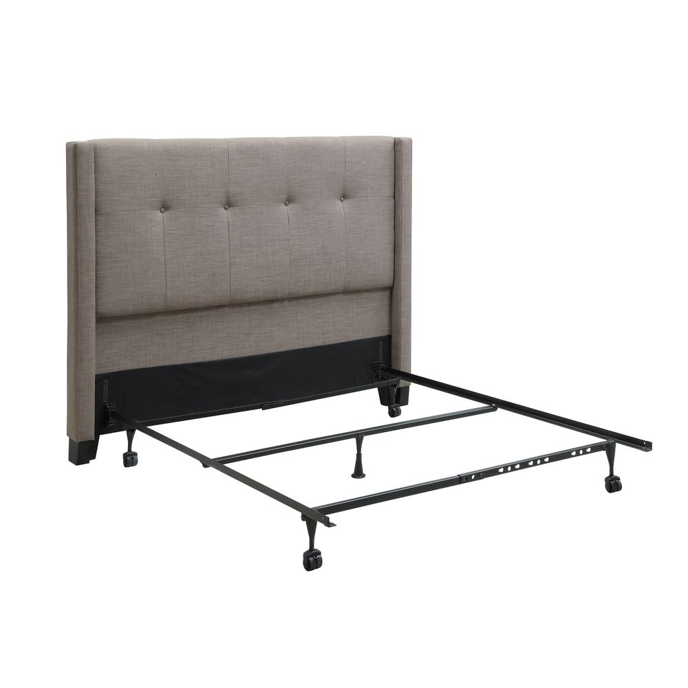 Madeleine Wingback Upholstered Headboard in Dolphin Linen