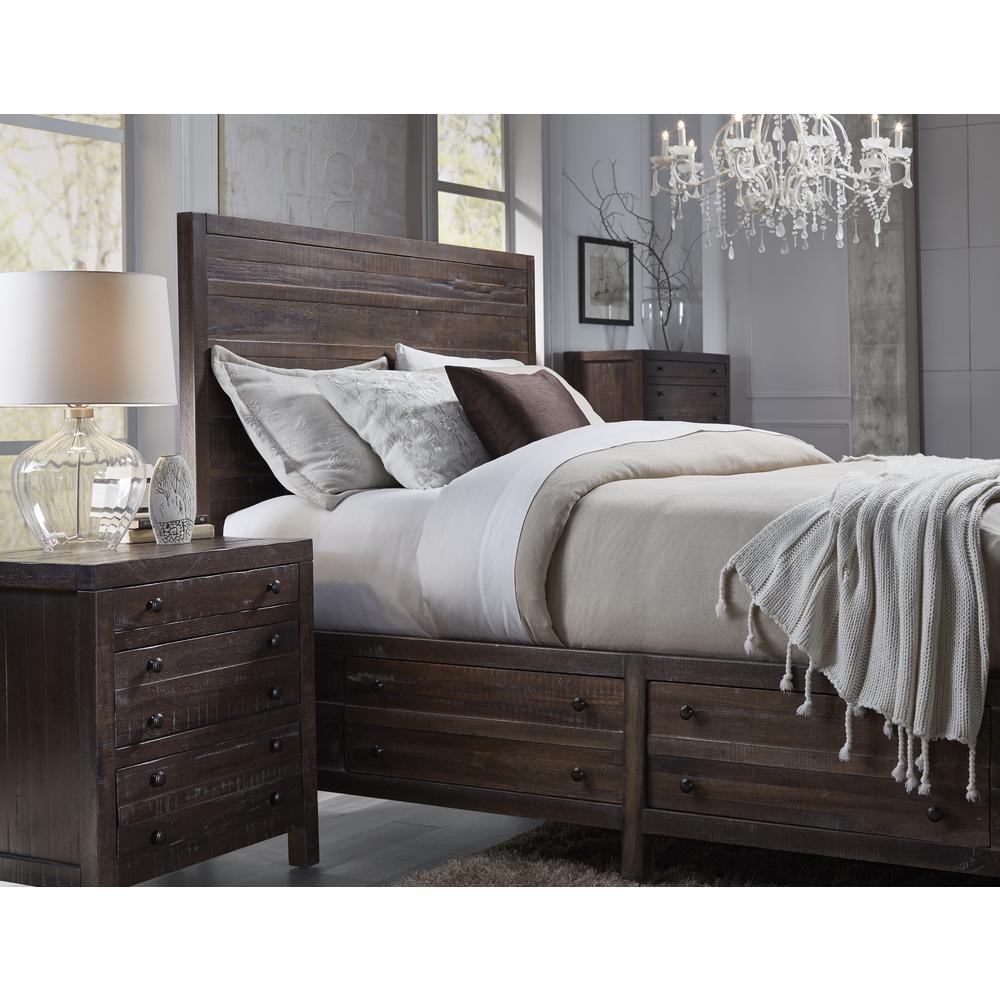 Townsend Solid Wood Storage Bed in Java