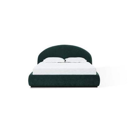 Flex Upholstered Bed in Emerald Chenille