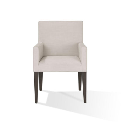 Modesto Upholstered Arm Chair in Abalone Linen and French Roast, set of 2
