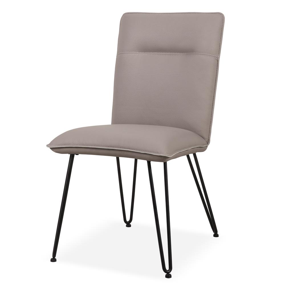 Demi Hairpin Leg Modern Dining Chair in Taupe, set of 2