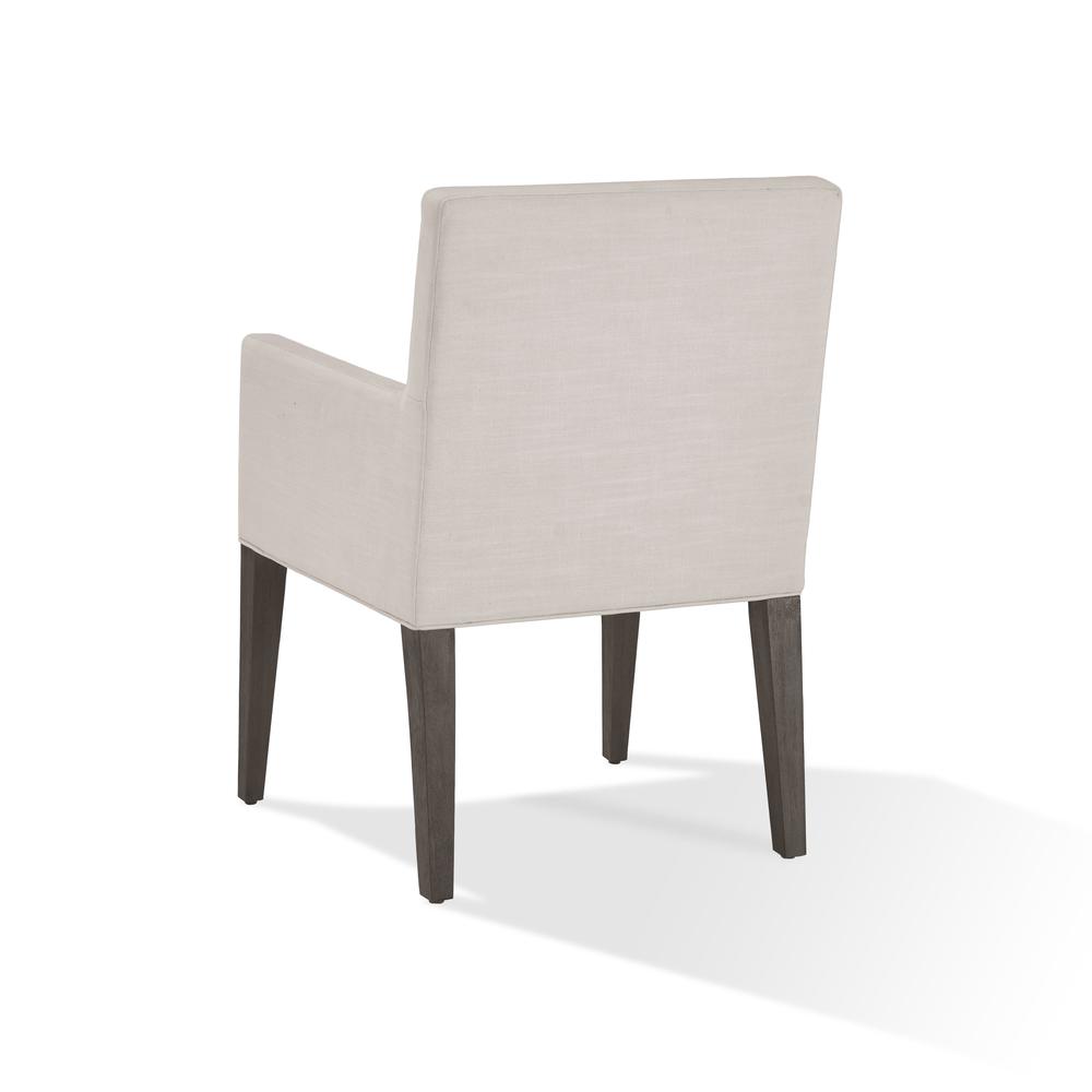 Modesto Upholstered Arm Chair in Abalone Linen and French Roast, set of 2