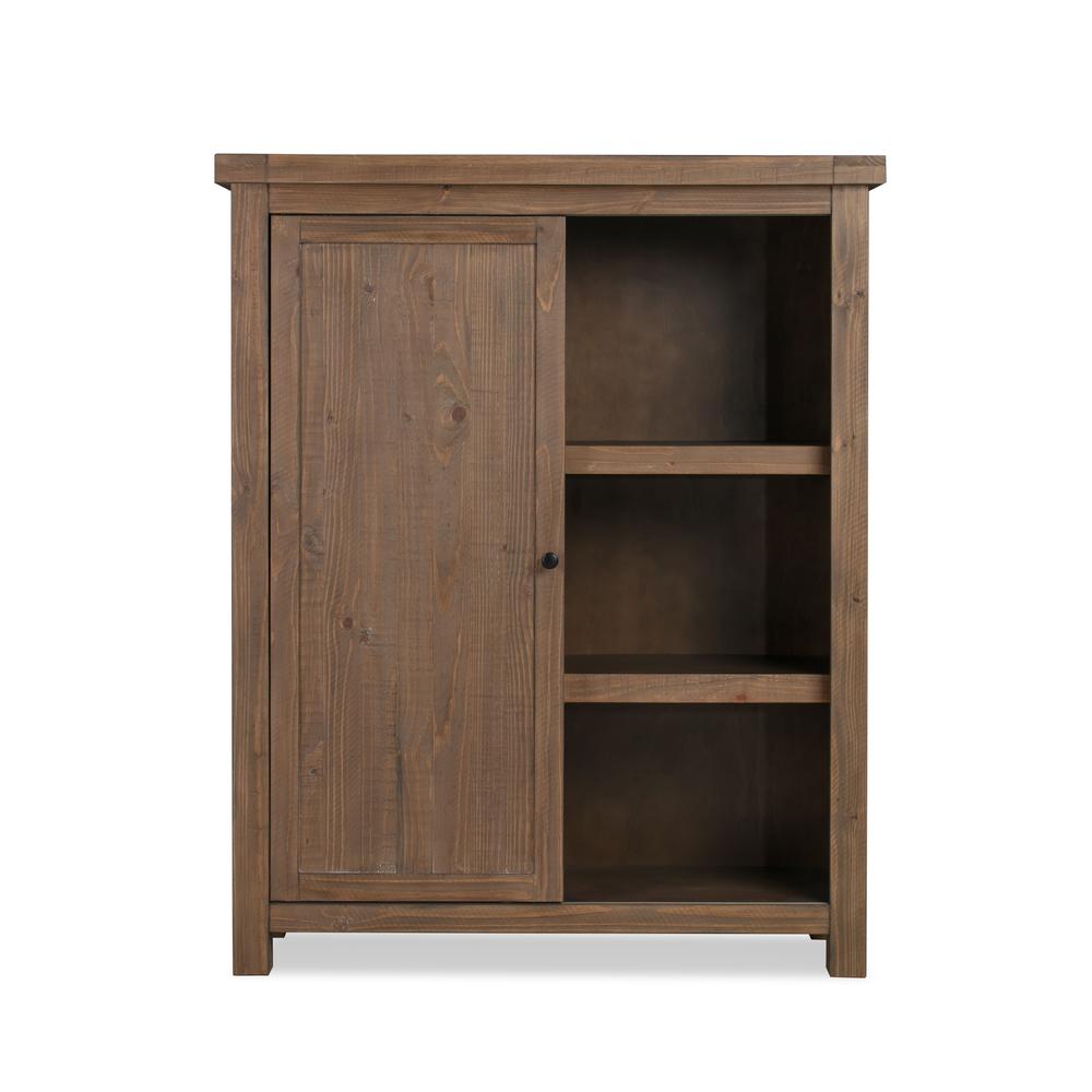 Autumn Sliding Door Bookcase in Flint Oak
