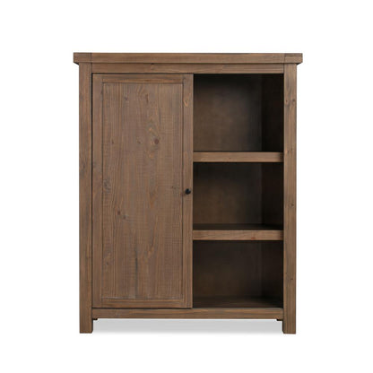 Autumn Sliding Door Bookcase in Flint Oak